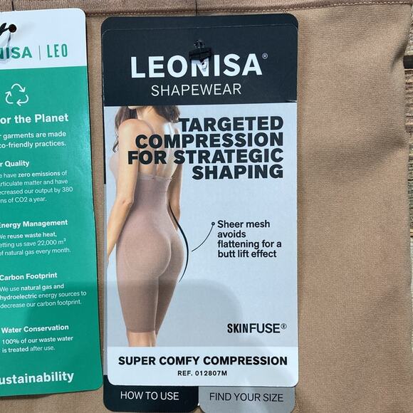 NWT Leonisa Invisible Extra High-Waisted Shaper Shorts Beige XS/S Quiet Luxury - Picture 5 of 6